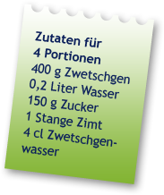 Zutaten für 4 Personen